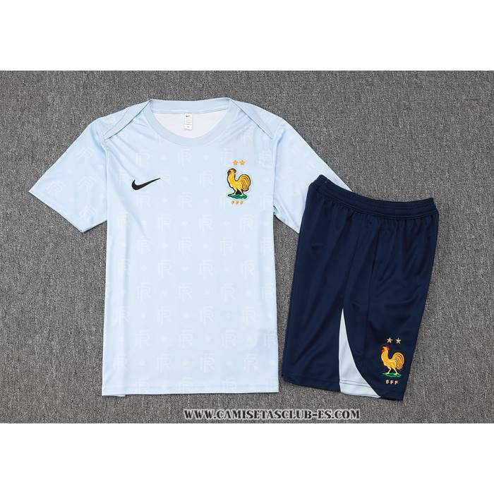 Chandal del Francia 24-25 Manga Corta Azul Claro - Pantalon Corto